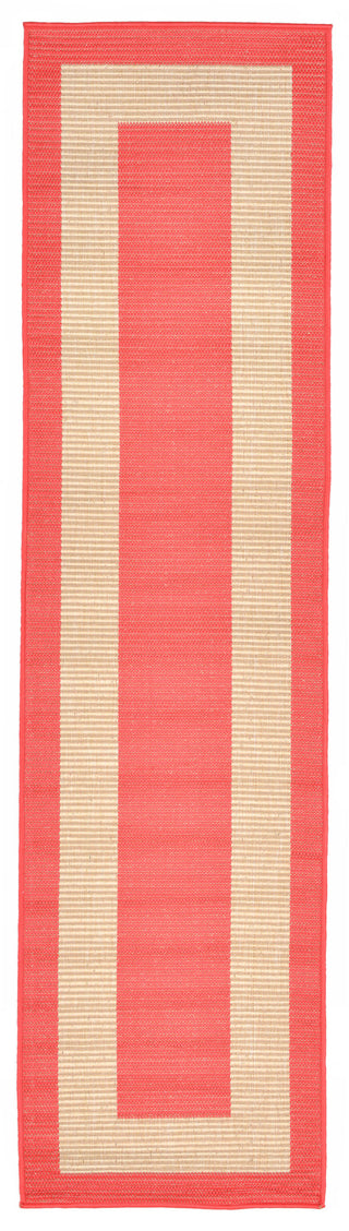 Trans Ocean Terrace Border Orange Area Rug Main