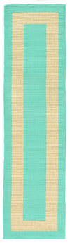 Trans Ocean Terrace Border Turquoise Area Rug by Liora Manne