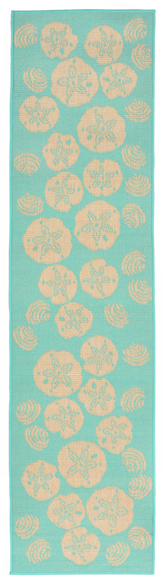 Trans Ocean Terrace Shell Toss Blue Area Rug Main