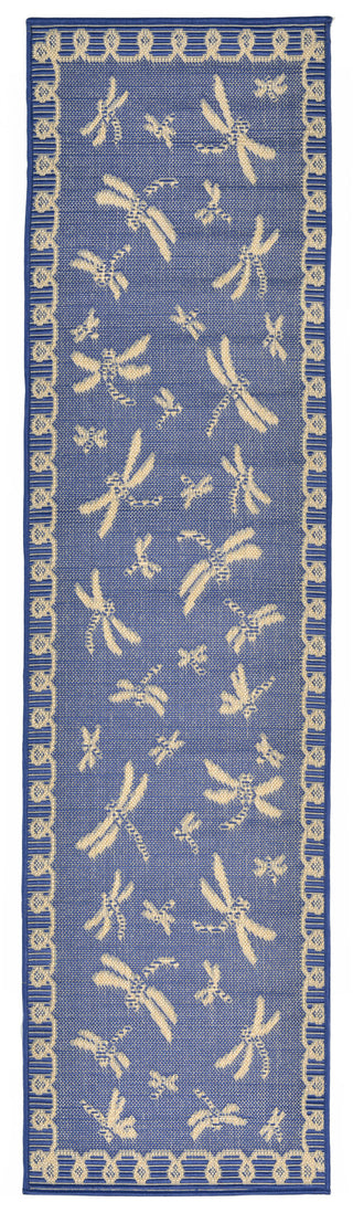 Trans Ocean Terrace Dragonfly Blue Area Rug Main