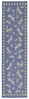 Trans Ocean Terrace Dragonfly Blue Area Rug by Liora Manne 1'11'' X 7'6'' Runner