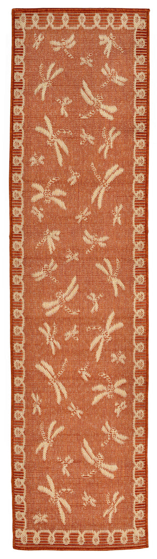 Trans Ocean Terrace Dragonfly Rust Area Rug Main