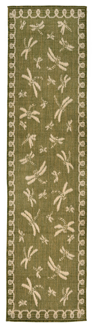 Trans Ocean Terrace Dragonfly Green Area Rug Main