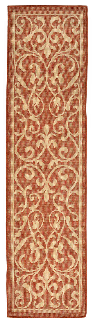 Trans Ocean Terrace Scroll Vine Rust Area Rug Main