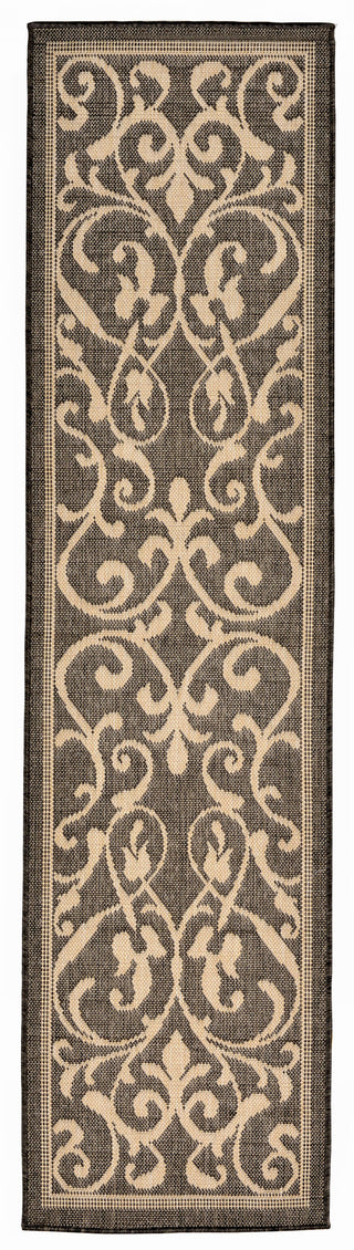 Trans Ocean Terrace Scroll Vine Grey Area Rug Main