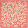 Trans Ocean Terrace Shell Toss Orange Area Rug 7' 10'' Square