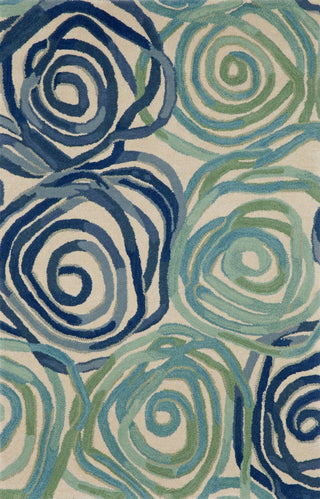 Trans Ocean Tivoli Rambling Rose Blue Area Rug Main