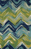 Trans Ocean Tivoli Chevron Blue Area Rug 3' 6'' X 5' 6''