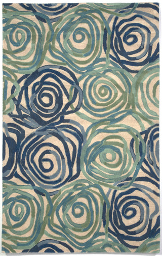 Trans Ocean Tivoli Rambling Rose Blue Area Rug main image