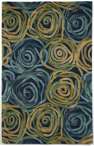 Trans Ocean Tivoli Rambling Rose Navy Area Rug main image