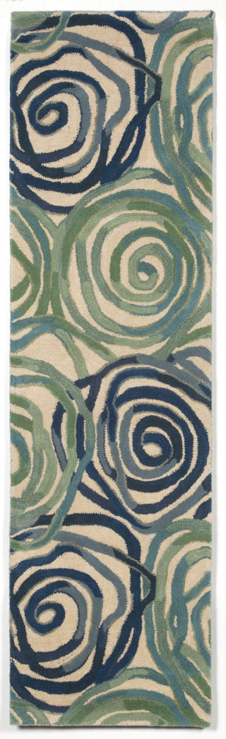 Trans Ocean Tivoli Rambling Rose Blue Area Rug Main