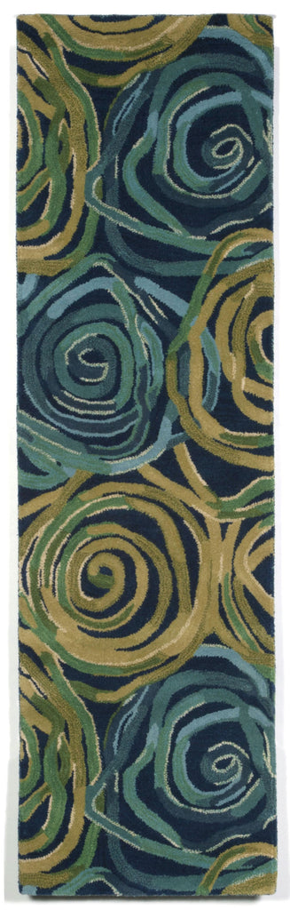 Trans Ocean Tivoli Rambling Rose Navy Area Rug 2'3'' X 8'0'' Runner