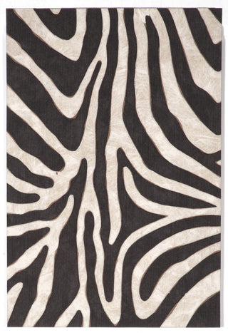 Trans Ocean Visions I Zebra Black Area Rug 2' 0'' X 3' 0''