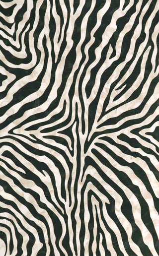 Trans Ocean Visions I Zebra Black Area Rug main image