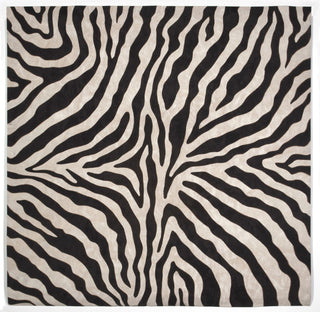 Trans Ocean Visions I Zebra Black Area Rug Main