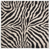 Trans Ocean Visions I Zebra Black Area Rug 8' 0'' Square