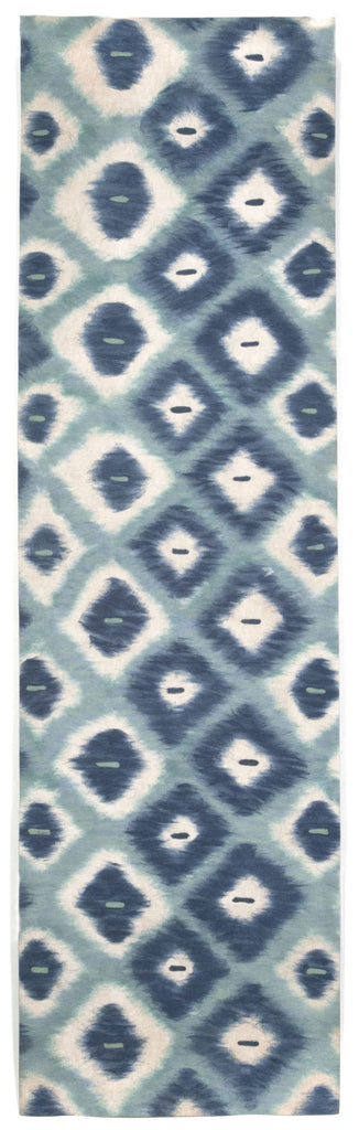 Trans Ocean Visions II Ikat Diamonds Black Area Rug 2'3'' X 8'0'' Runner
