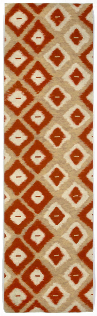 Trans Ocean Visions II Ikat Diamonds Red Area Rug Main