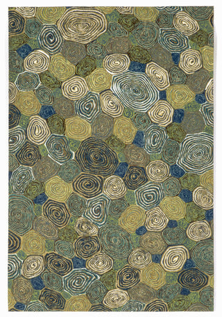 Trans Ocean Visions III Giant Swirls Green Area Rug Main