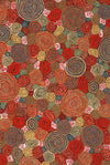 Trans Ocean Visions III Giant Swirls Red Area Rug Main