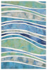 Trans Ocean Visions III Wave Blue Area Rug Main