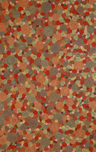 Trans Ocean Visions III Giant Swirls Red Area Rug 5' 0'' X 8' 0''