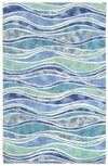 Trans Ocean Visions III Wave Blue Area Rug main image