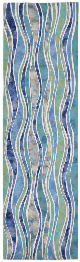 Trans Ocean Visions III Wave Blue Area Rug Main