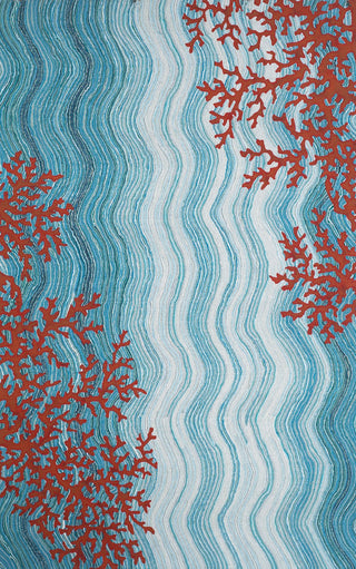 Trans Ocean Visions IV Coral Reef Blue Area Rug by Liora Manne main image