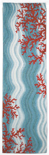 Trans Ocean Visions IV Coral Reef Blue Area Rug by Liora Manne 2'3'' X 8'0'' Runner