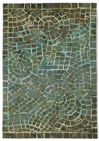 Trans Ocean Visions V Arch Tile Blue Area Rug main image