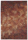 Trans Ocean Visions V Arch Tile Red Area Rug main image