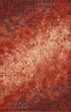 Trans Ocean Visions V Arch Tile Red Area Rug 3' 6'' X 5' 6''