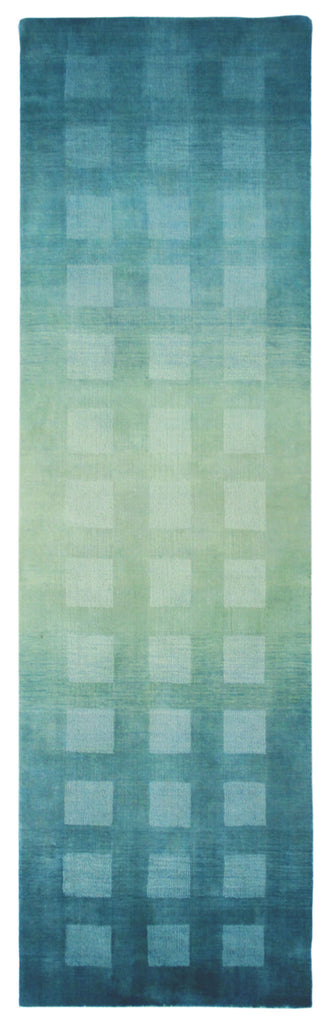 Trans Ocean Vienna Ombre Boxes Blue Area Rug 2'3'' X 8'0'' Runner
