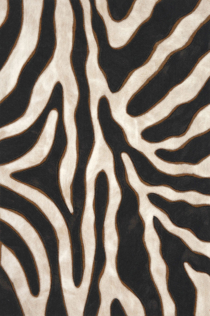 Trans Ocean Visions II Zebra Black Area Rug 1' 8'' X 2' 6''