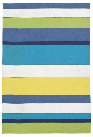 Trans Ocean Visions II Garden Stripe Blue Area Rug main image