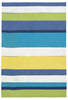 Trans Ocean Visions II Garden Stripe Blue Area Rug 1' 8'' X 2' 6''
