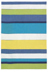 Trans Ocean Visions II Garden Stripe Blue Area Rug 1' 8'' X 2' 6''