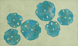 Trans Ocean Visions III Sand Dollar Blue Area Rug main image