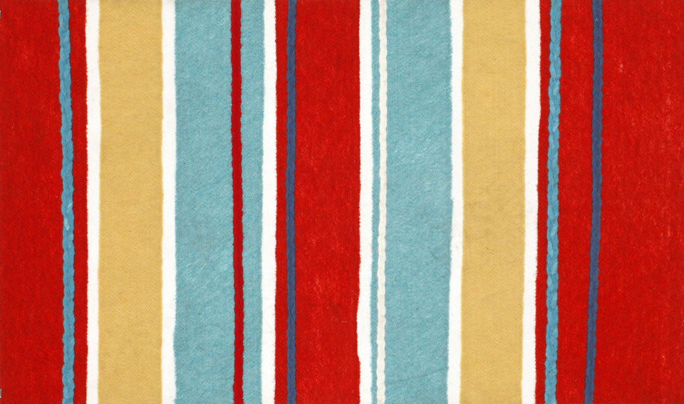 Trans Ocean Visions III Sailor Stripe Red Area Rug 1' 8'' X 2' 6''