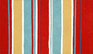 Trans Ocean Visions III Sailor Stripe Red Area Rug 1' 8'' X 2' 6''