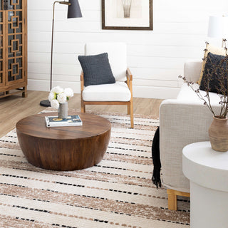 Karastan Traverse Lanes Tan Area Rug by Bobby Berk Lifestyle Image Feature