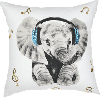 Trendy Hip New-age Rockin' Elephant White by Nourison main image