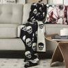 Nourison Trendy Hip New-age Reversible Skull Black/White Throw by Mina Victory  Feature