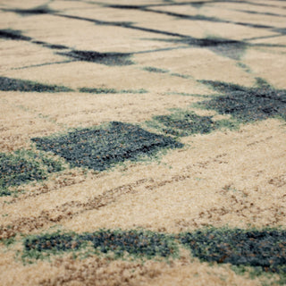 Karastan Expressions Triangle Accordion Beige Area Rug by Scott Living Lifestyle Image