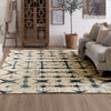 Karastan Expressions Triangle Accordion Beige Area Rug by Scott Living Lifestyle Image