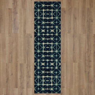 Karastan Expressions Triangle Accordion Indigo Area Rug by Scott Living Main Image