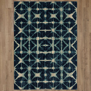 Karastan Expressions Triangle Accordion Indigo Area Rug by Scott Living Main Image