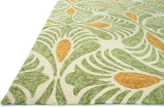 Loloi Tropez TZ-03 Ivory / Green Area Rug Corner Shot