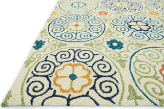 Loloi Tropez TZ-07 Ivory / Multi Area Rug Corner Shot